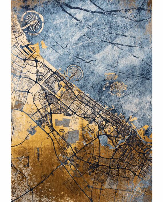 Louis De Poortere rug Cities Dubai 9698 Gold Sea