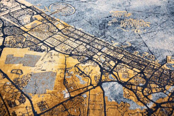 Louis De Poortere rug Cities Dubai 9698 Gold Sea zoom 4